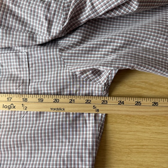 Brooks Brothers Regent Shirt 16 32 Brown White Check Non Iron Supima Cotton - Picture 7 of 9